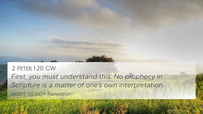 2 Peter 1:20 GW Bible Verse Image