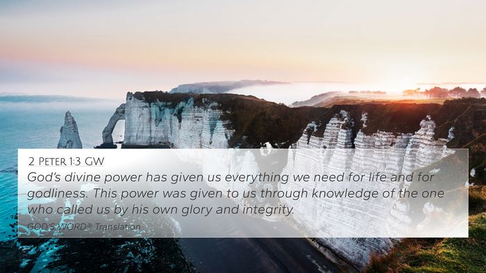 2 Peter 1:3 GW Bible Verse Image