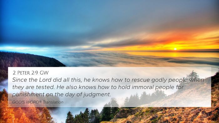 2 Peter 2:9 GW Bible Verse Image