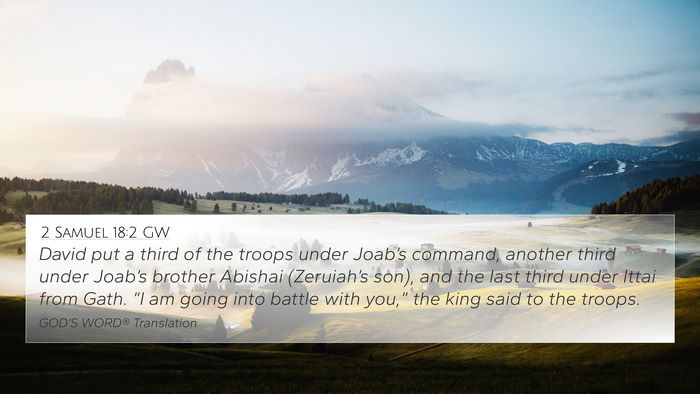 2 Samuel 18:2 GW Bible Verse Image