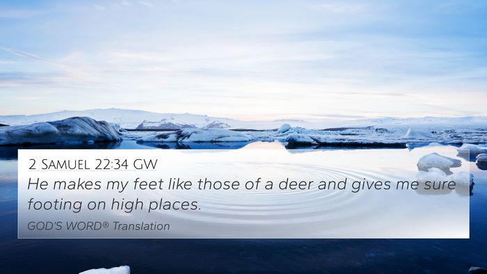 2 Samuel 22:34 GW Bible Verse Image
