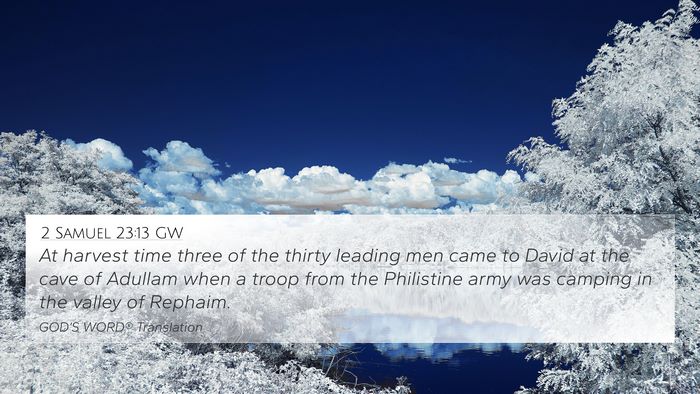 2 Samuel 23:13 GW Bible Verse Image
