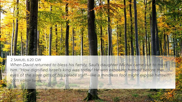 2 Samuel 6:20 GW Bible Verse Image