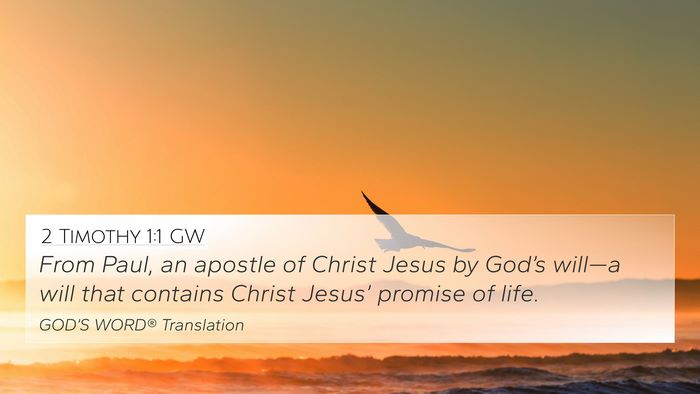 2 Timothy 1:1 GW Bible Verse Image