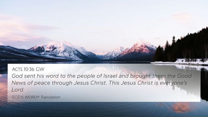 Acts 10:36 GW Bible Verse Image