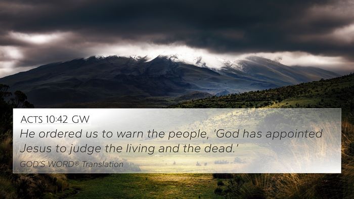 Acts 10:42 GW Bible Verse Image