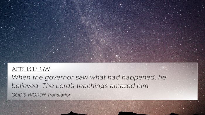 Acts 13:12 GW Bible Verse Image