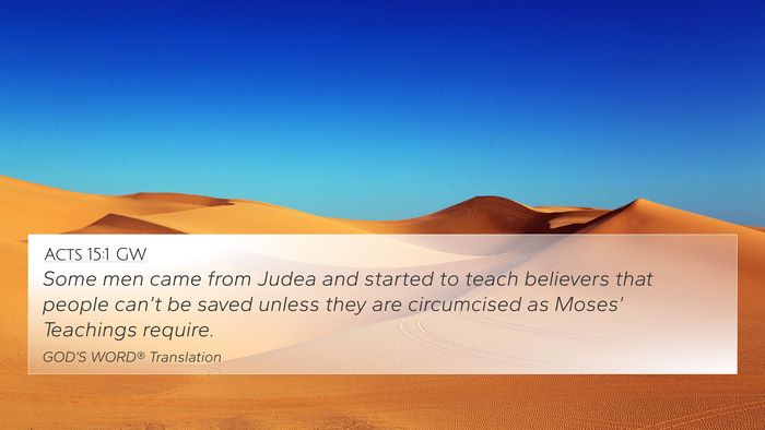 Acts 15:1 GW Bible Verse Image