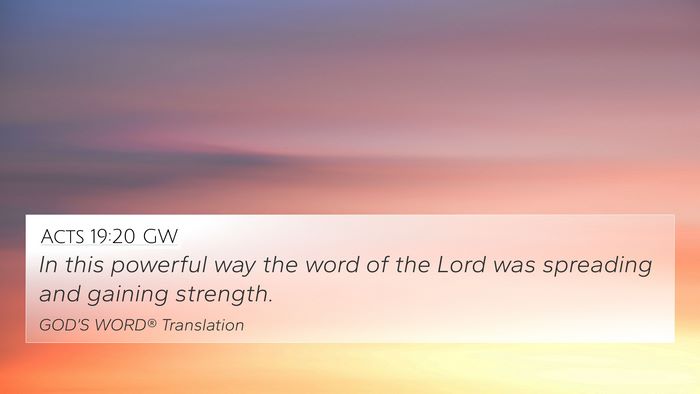 Acts 19:20 GW Bible Verse Image