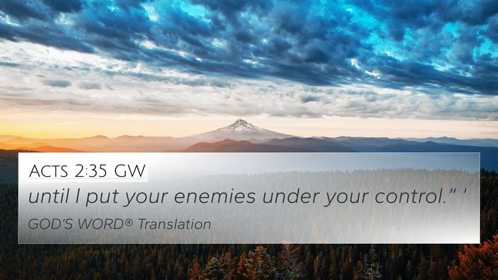Acts 2:35 GW Bible Verse Image