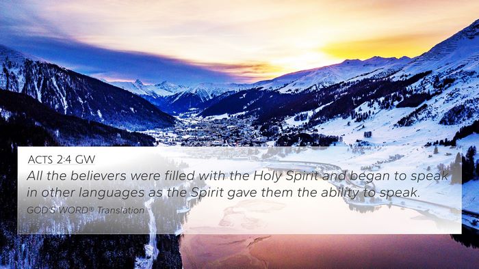 Acts 2:4 GW Bible Verse Image