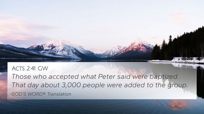 Acts 2:41 GW Bible Verse Image