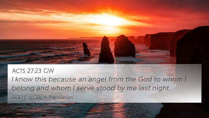Acts 27:23 GW Bible Verse Image