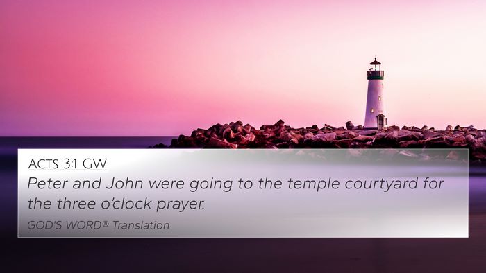Acts 3:1 GW Bible Verse Image