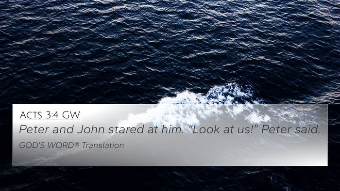 Acts 3:4 GW 4K Wallpaper - Peter and John stared at him. “Look at us!” - 4K Wallpaper Bible Verse