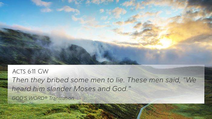 Acts 6:11 GW Bible Verse Image