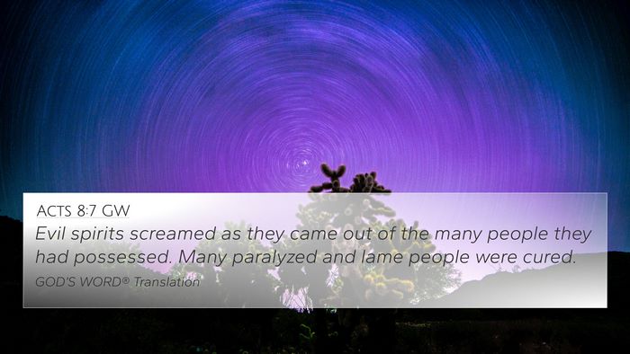Acts 8:7 GW Bible Verse Image