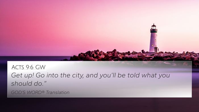 Acts 9:6 GW Bible Verse Image