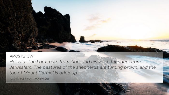 Amos 1:2 GW Bible Verse Image