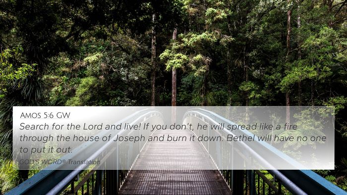 Amos 5:6 GW Bible Verse Image