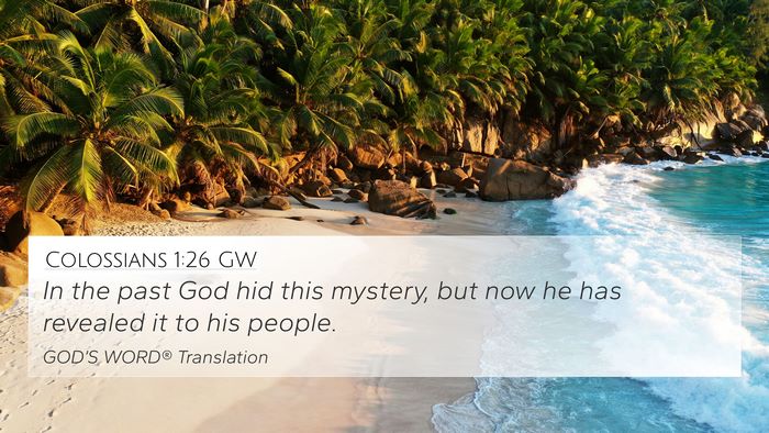 Colossians 1:26 GW Bible Verse Image