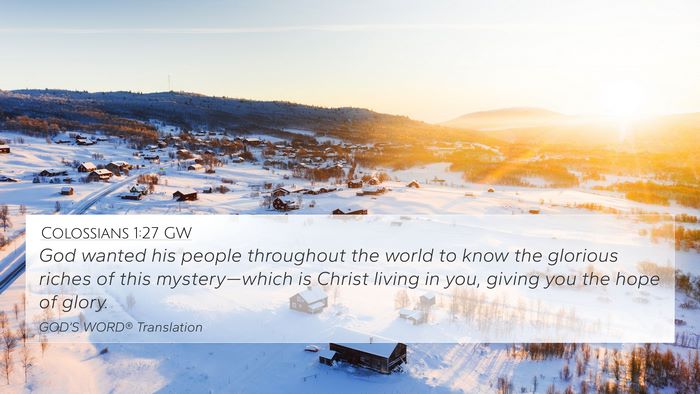 Colossians 1:27 GW Bible Verse Image