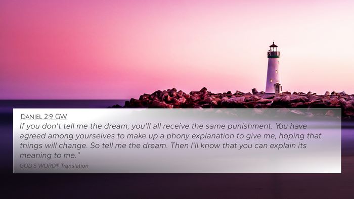 Daniel 2:9 GW Bible Verse Image