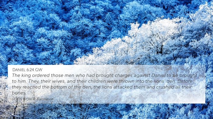 Daniel 6:24 GW Bible Verse Image