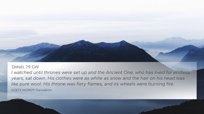Daniel 7:9 GW Bible Verse Image