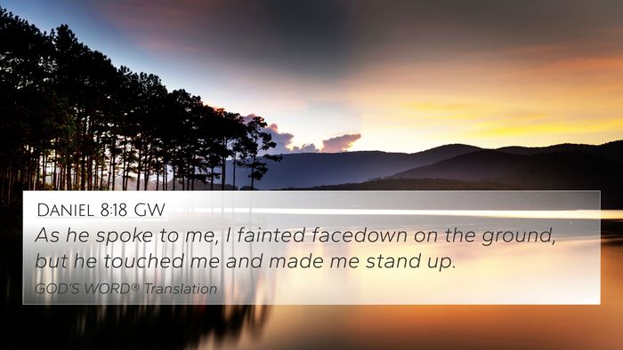 Daniel 8:18 GW Bible Verse Image