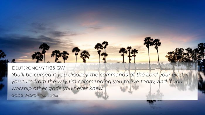 Deuteronomy 11:28 GW Bible Verse Image