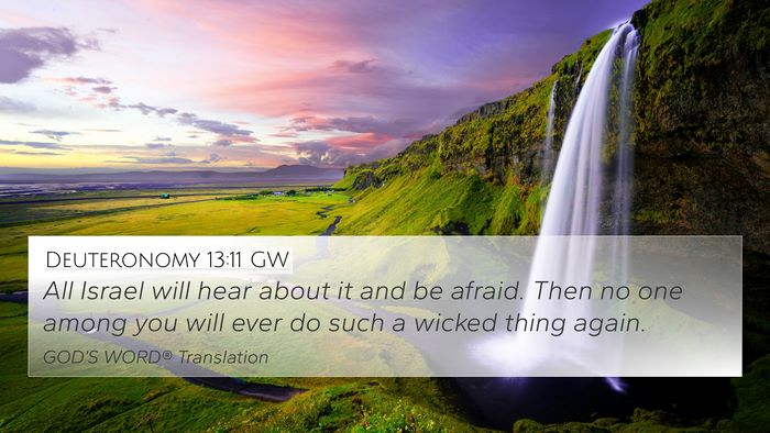 Deuteronomy 13:11 GW Bible Verse Image