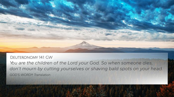 Deuteronomy 14:1 GW Bible Verse Image