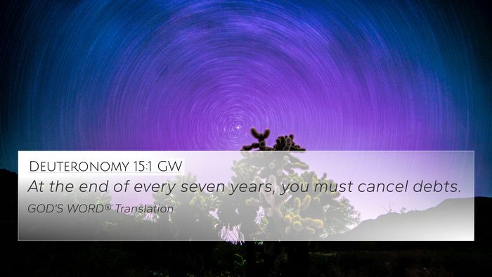 Deuteronomy 15:1 GW Bible Verse Image