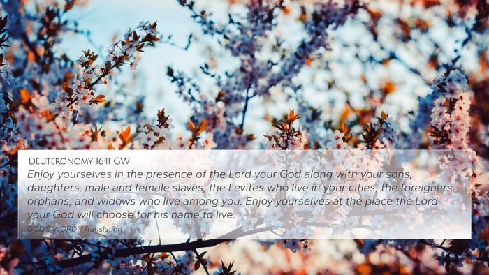 Deuteronomy 16:11 GW Bible Verse Image