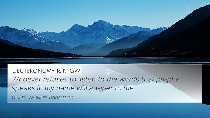 Deuteronomy 18:19 GW Bible Verse Image