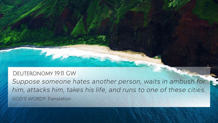 Deuteronomy 19:11 GW Bible Verse Image
