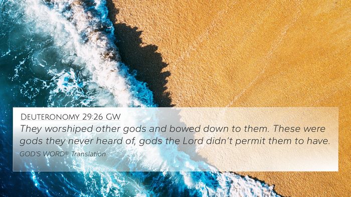 Deuteronomy 29:26 GW Bible Verse Image