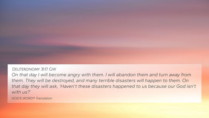 Deuteronomy 31:17 GW Bible Verse Image