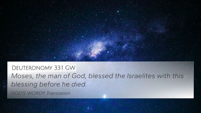 Deuteronomy 33:1 GW Bible Verse Image