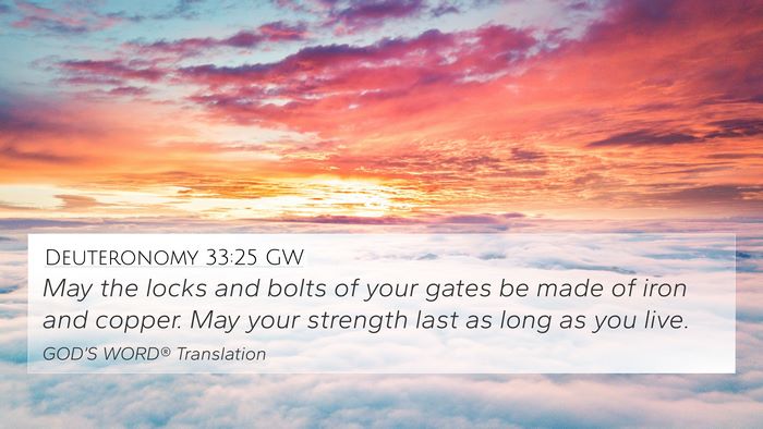 Deuteronomy 33:25 GW Bible Verse Image