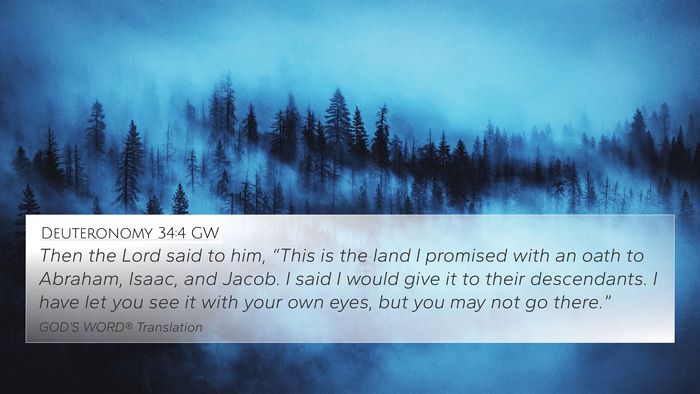 Deuteronomy 34:4 GW 4K Wallpaper - Then the Lord said to him, “This is the land I - 4K Wallpaper Bible Verse