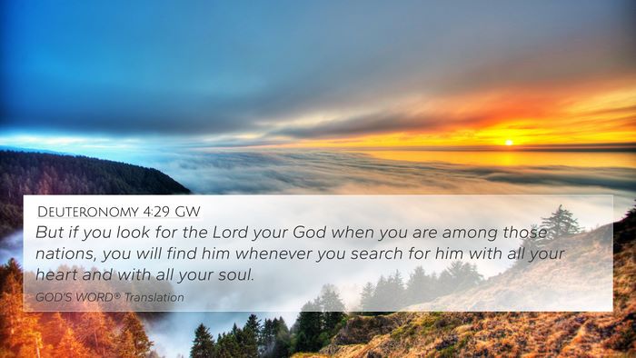 Deuteronomy 4:29 GW Bible Verse Image