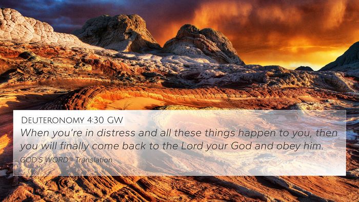 Deuteronomy 4:30 GW Bible Verse Image