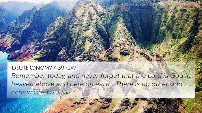 Deuteronomy 4:39 GW Bible Verse Image
