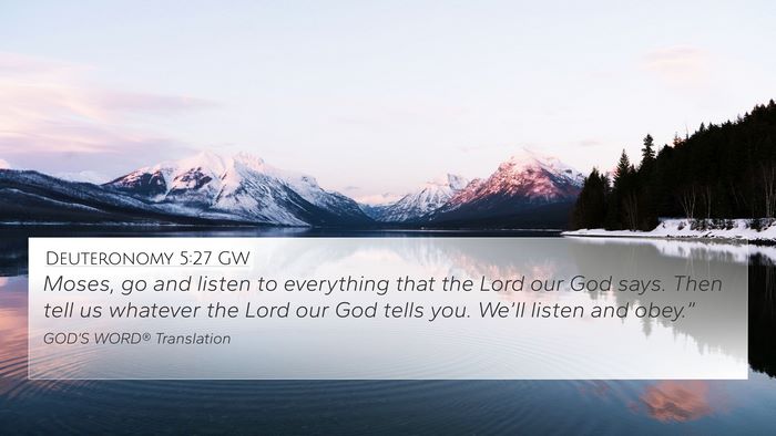 Deuteronomy 5:27 GW Bible Verse Image