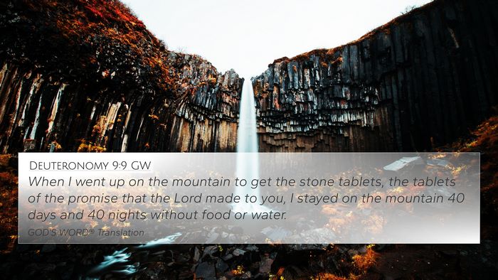 Deuteronomy 9:9 GW Bible Verse Image