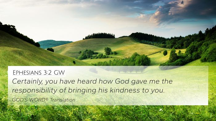 Ephesians 3:2 GW Bible Verse Image