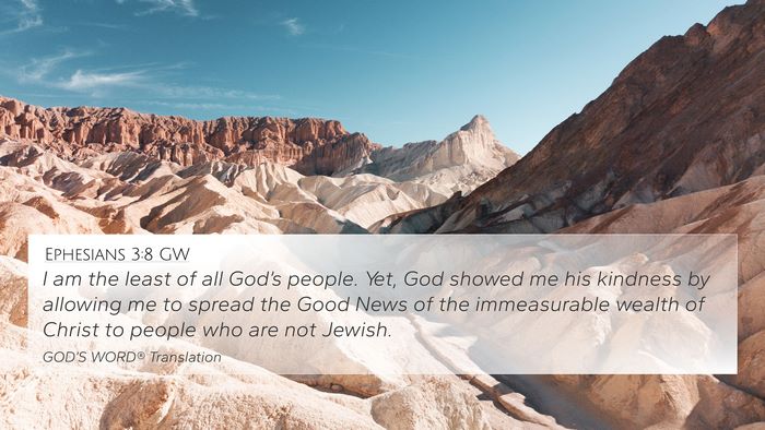 Ephesians 3:8 GW Bible Verse Image