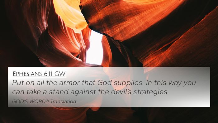Ephesians 6:11 GW Bible Verse Image